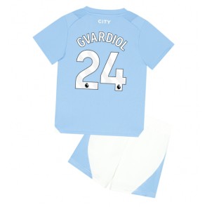 Manchester City Josko Gvardiol #24 Replika Babytøj Hjemmebanesæt Børn 2023-24 Kortærmet (+ Korte bukser)